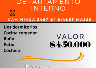 Barrio Bialet Masse, departamento interno en alquiler 
