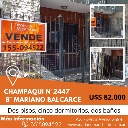  BARRIO MARIANO BALCARCE, EXCELENTE ZONA ( NUEVO PRECIO) OPORTUNIDAS, IDEAL PARA CREDITO ( PRE-CARGA) 